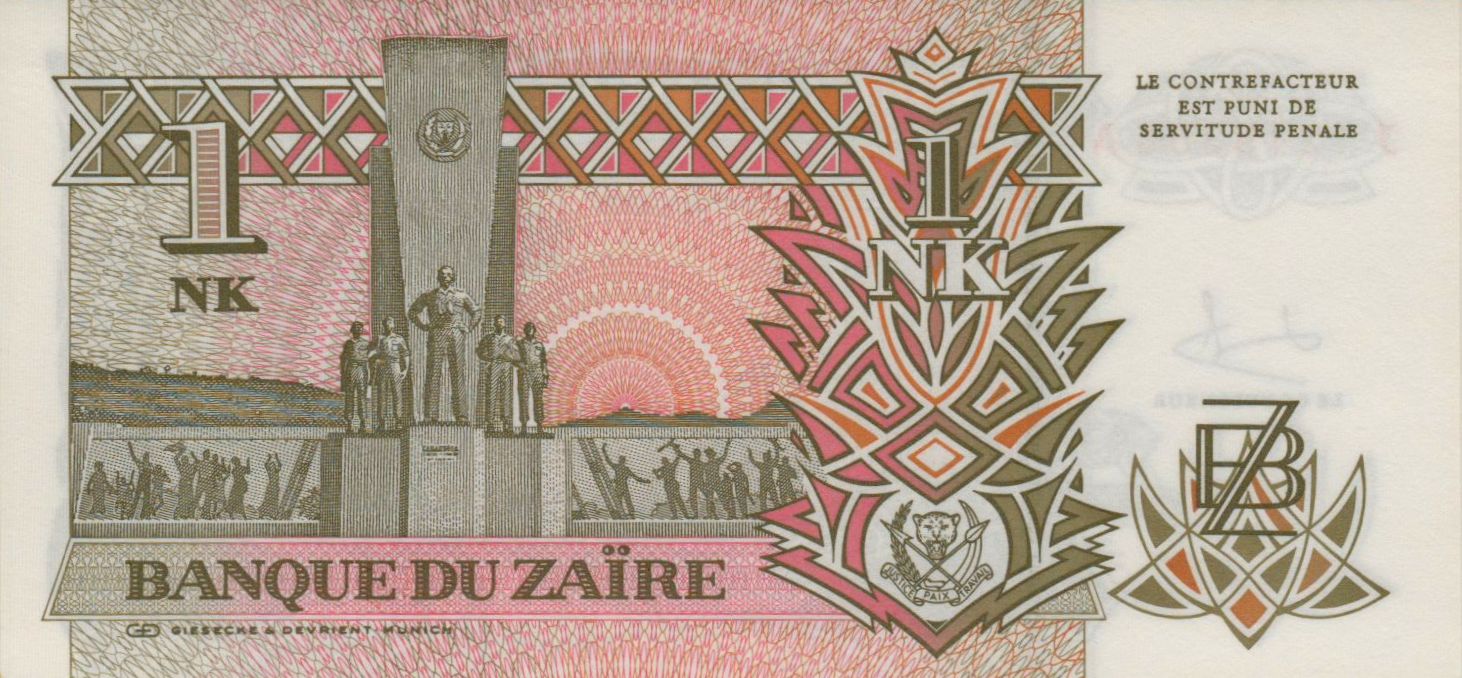 Zaire 1 1993 UNC P-47